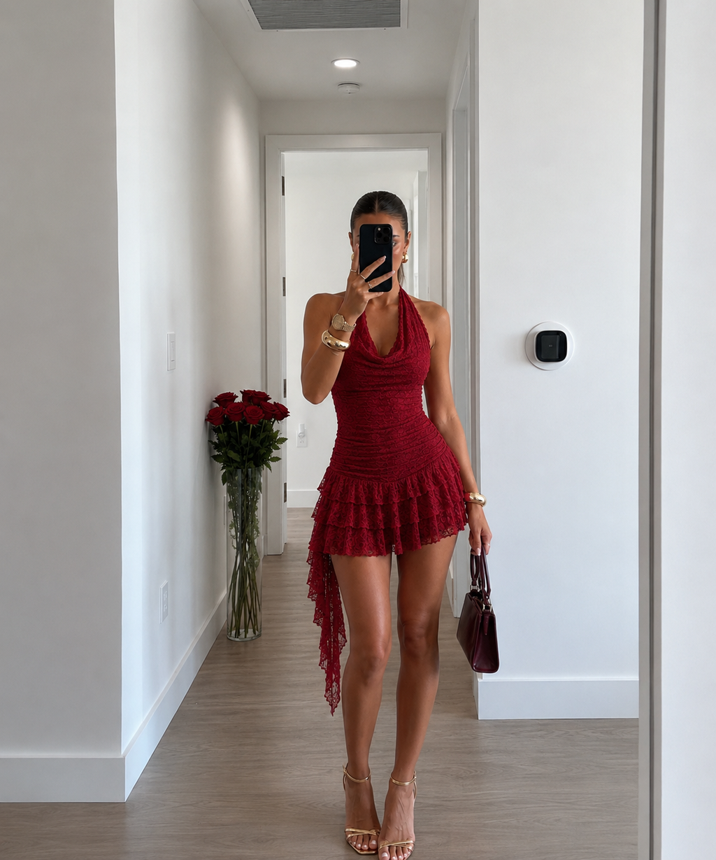 Burgundy Saint Mini Dress