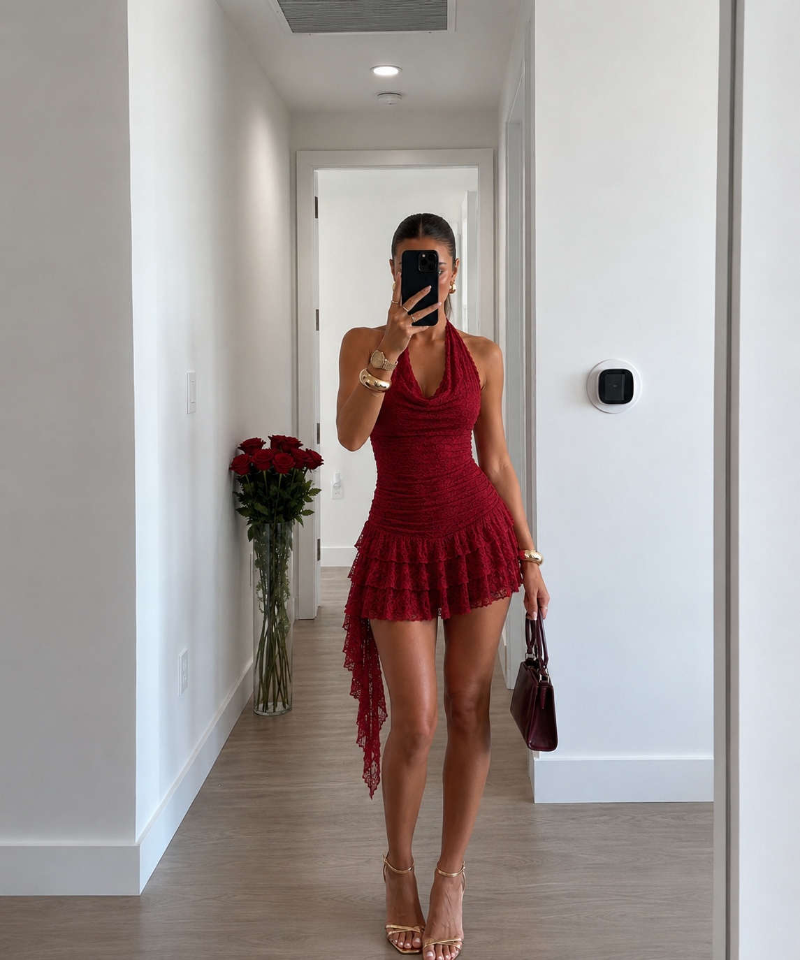 Burgundy Saint Mini Dress