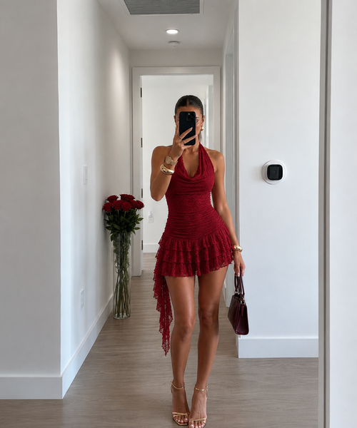 Burgundy Saint Mini Dress