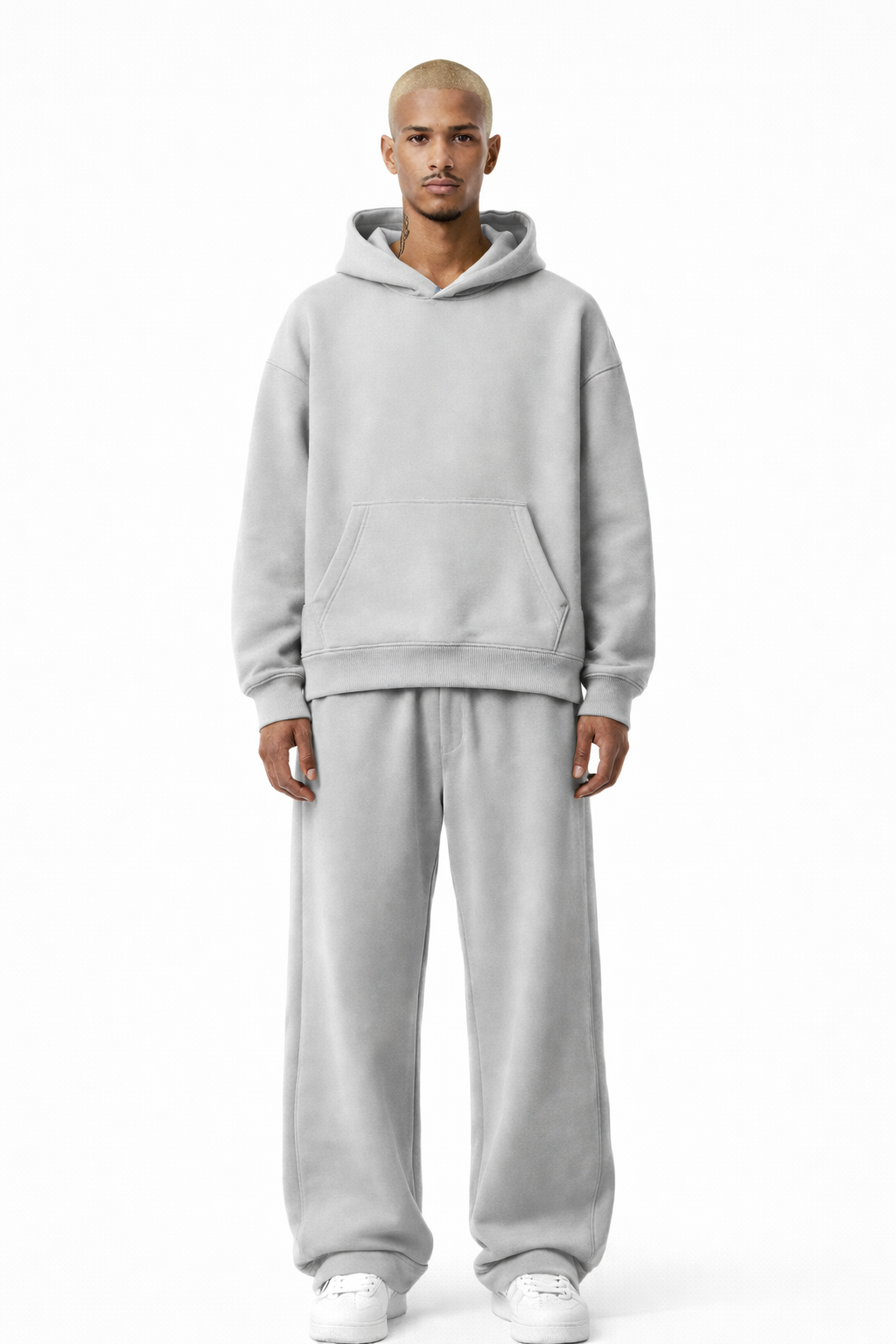 TASSI BAGGY HOODIE LIGHT GREY