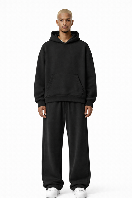 TASSI BAGGY HOODIE BLACK